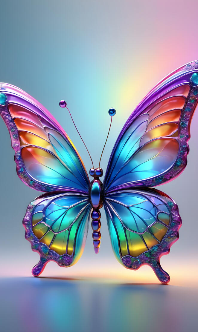 a colorful butterfly with wings