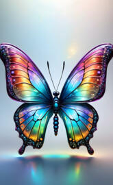 da colorful butterfly on a white background