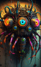 a colorful mask with many different colors