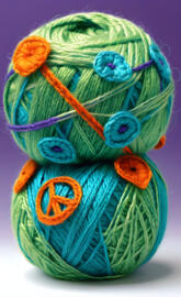 peace, love & crochet comicbook