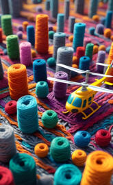 a group of colorful plastic toys