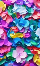 Abstract paper flowers