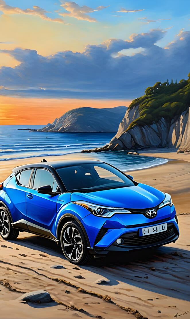Toyota C-HR am Strand