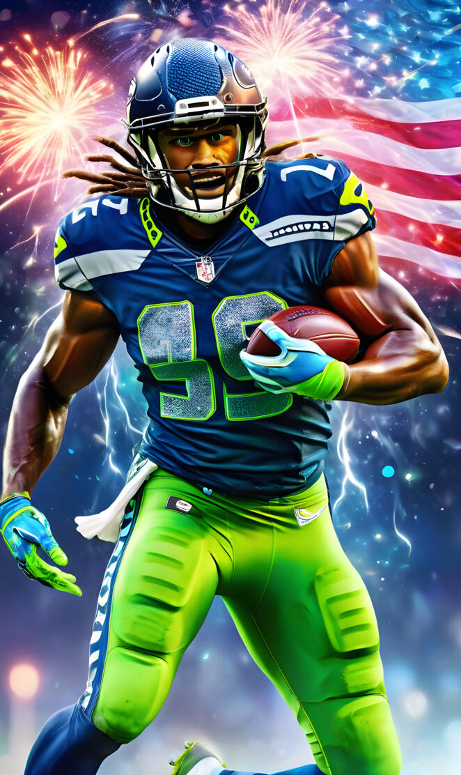 a football player running