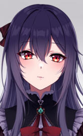 Crimson Elegance: The Enigmatic Maiden