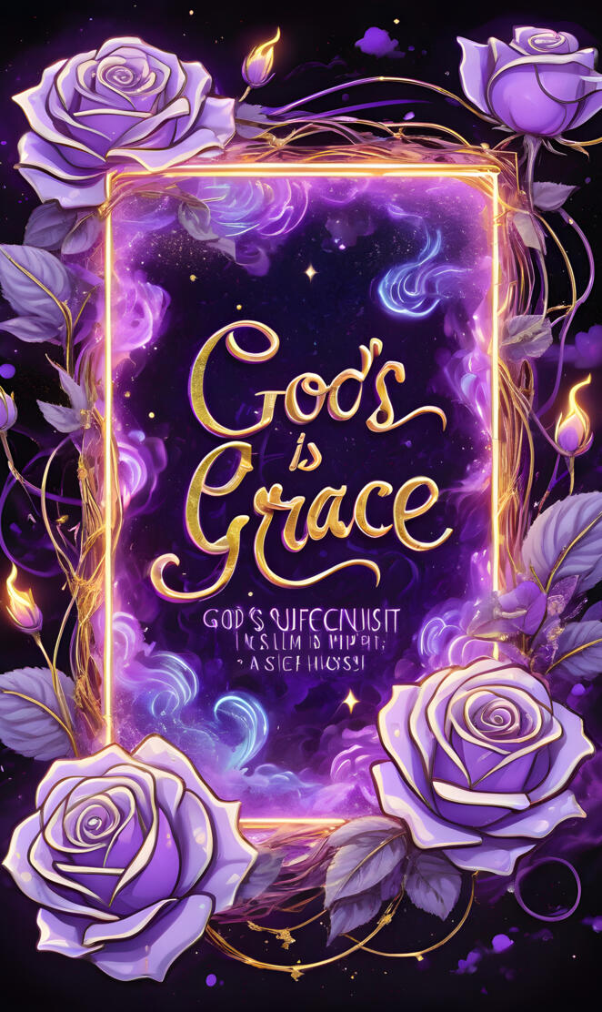 a poster with purple flowers