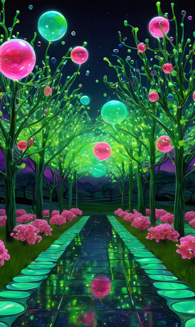 a garden with flowers