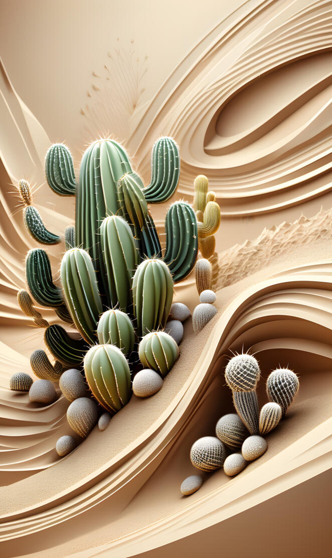 cactus 🌵 sand art