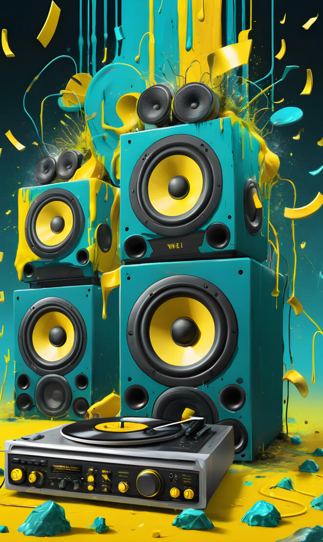 a close-up of a turn table, record player,