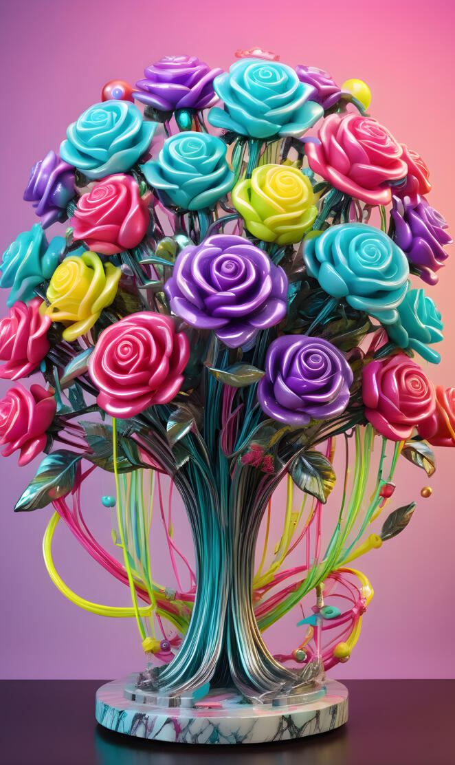 a vase of colorful flowers