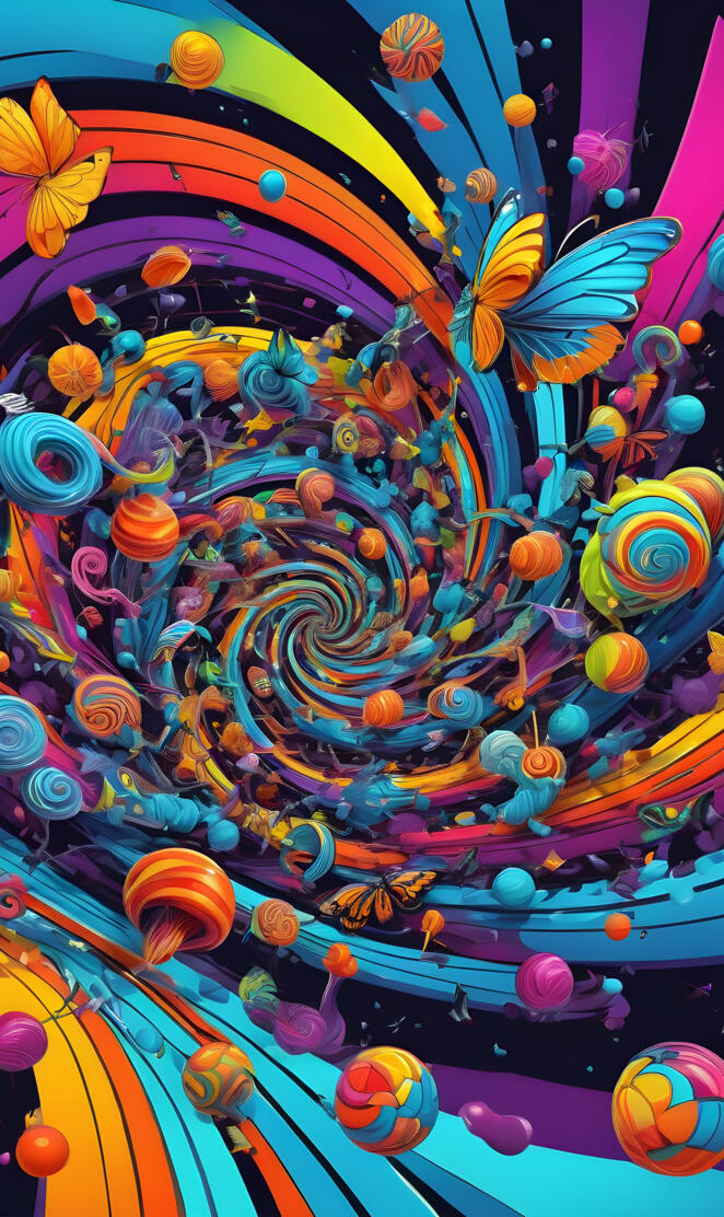 a colorful butterfly painting