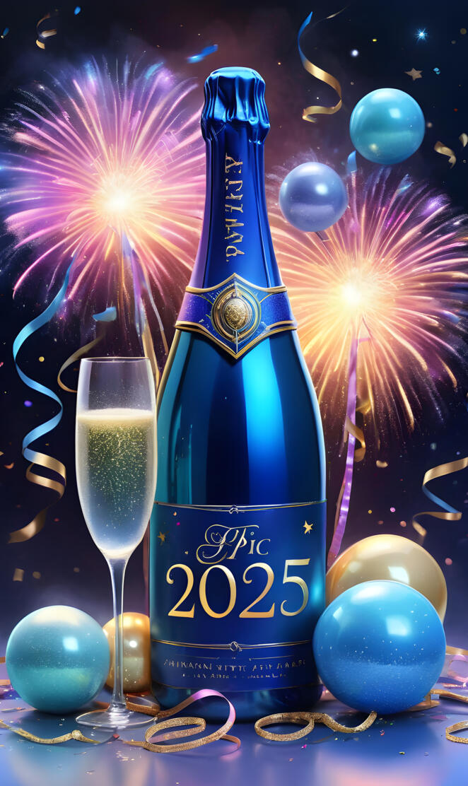 a bottle of champagne next to a glass of champagne