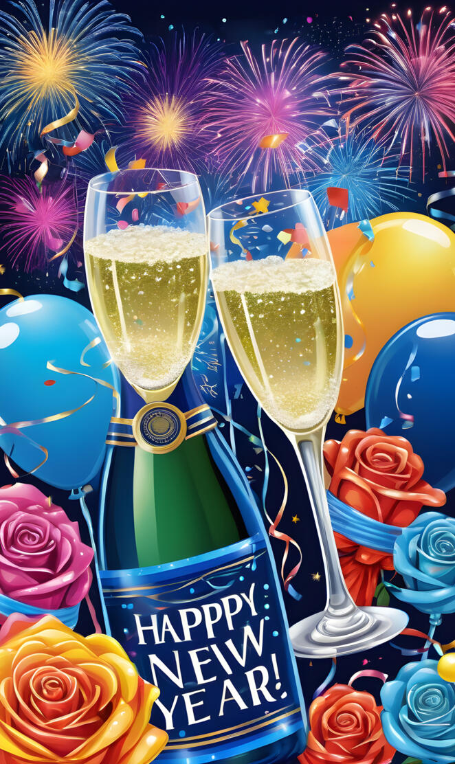 a bottle of champagne next to a vase of flowers