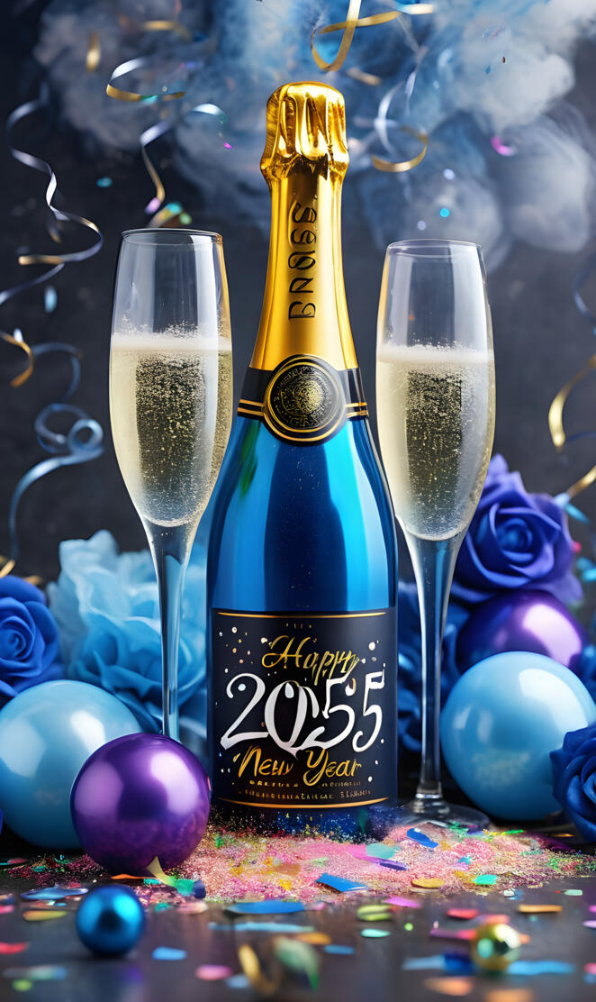 a bottle of champagne next to a glass of champagne