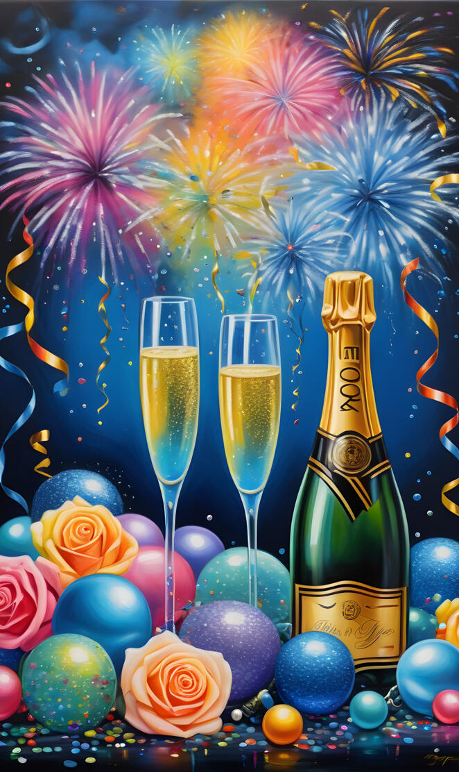 a bottle and glasses on a table