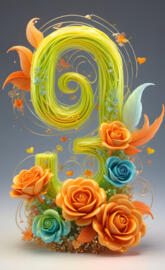 a painting of a flower