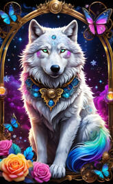 a dog wearing a garment