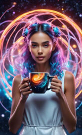 Daniela Braga holding a drink