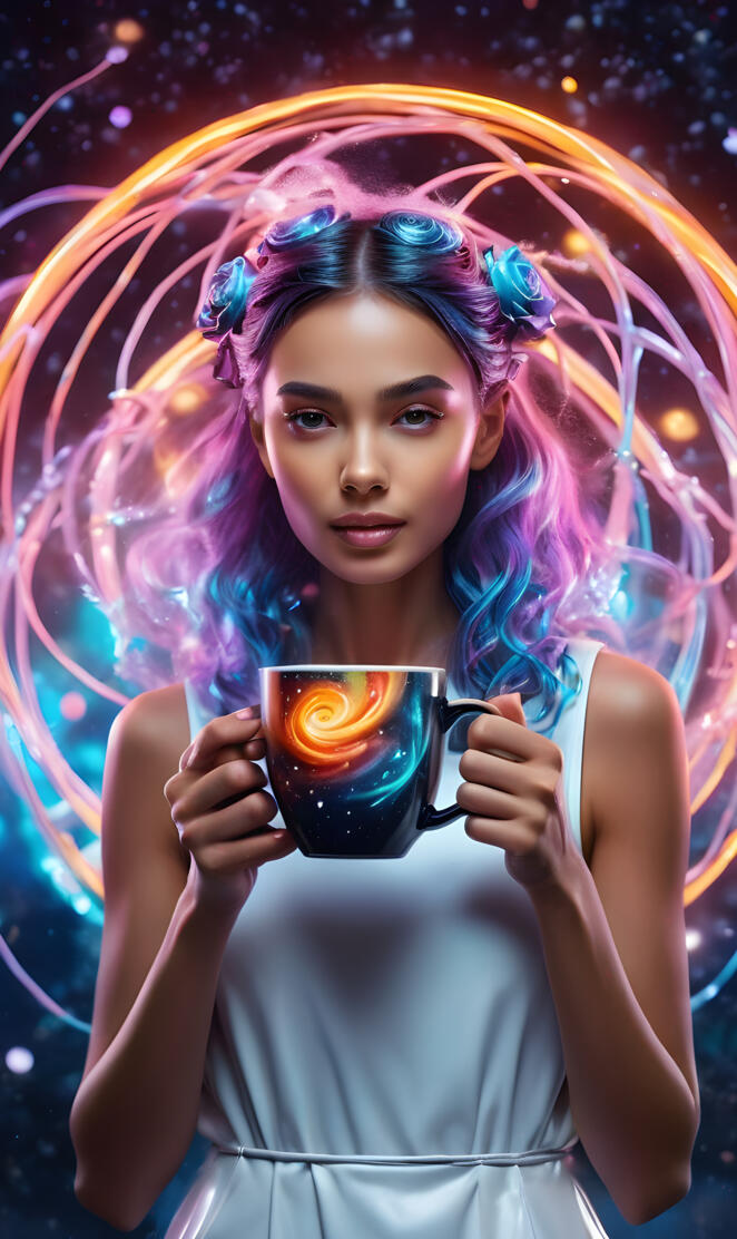 Daniela Braga holding a drink