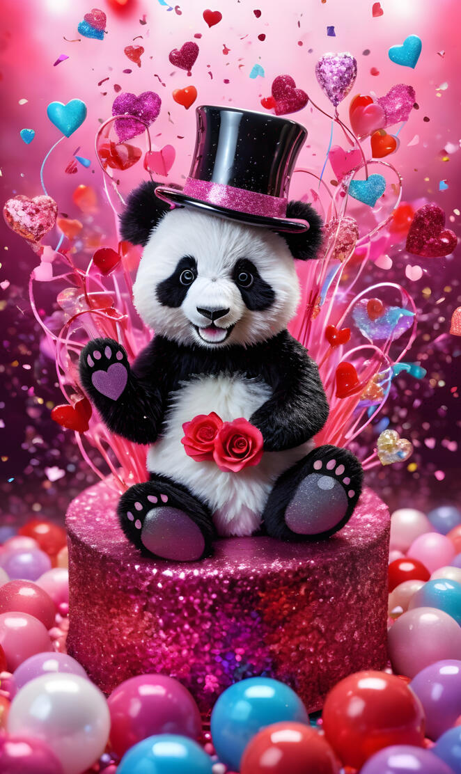 a stuffed panda bear wearing a hat