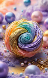 a close-up of a colorful beaded bracelet