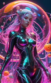 Daniela Braga with colorful hair