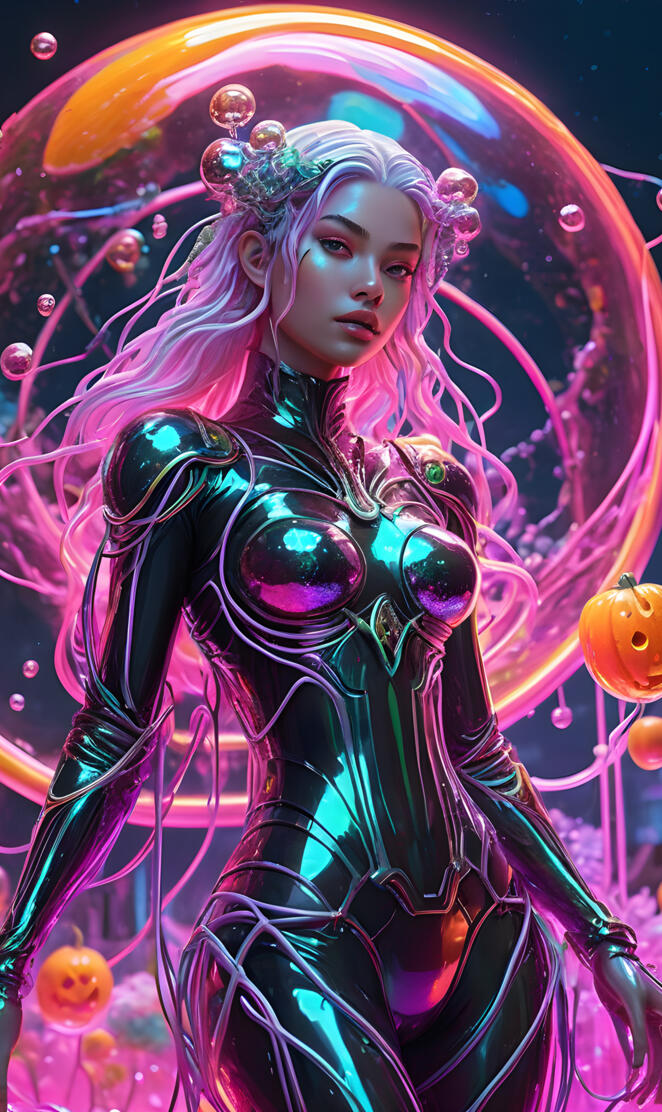 Daniela Braga with colorful hair