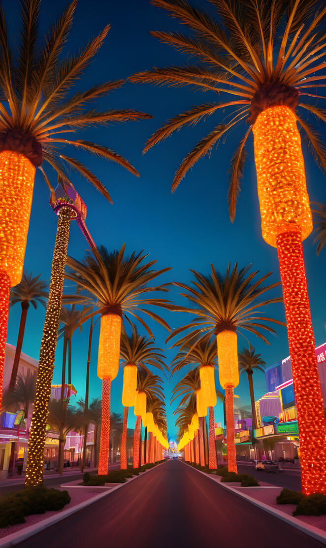 Vegas strip Christmas