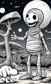 Snoopy as a mummy Peanuts Comic Strip