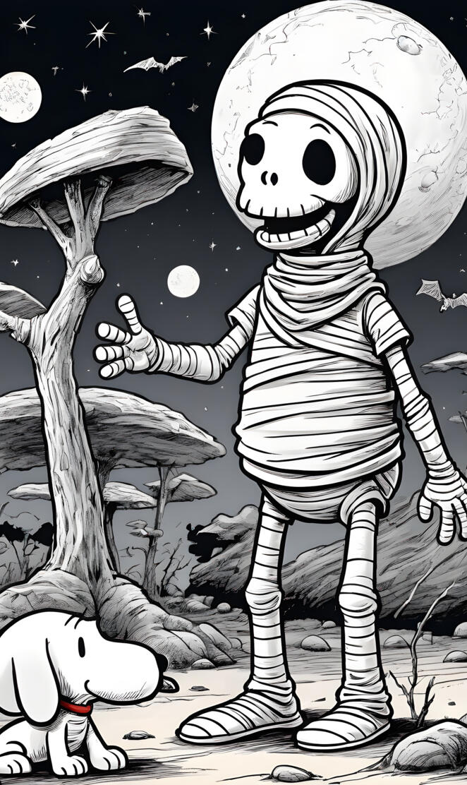 Snoopy as a mummy Peanuts Comic Strip