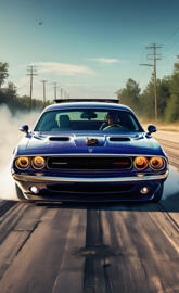 a car driving on a road