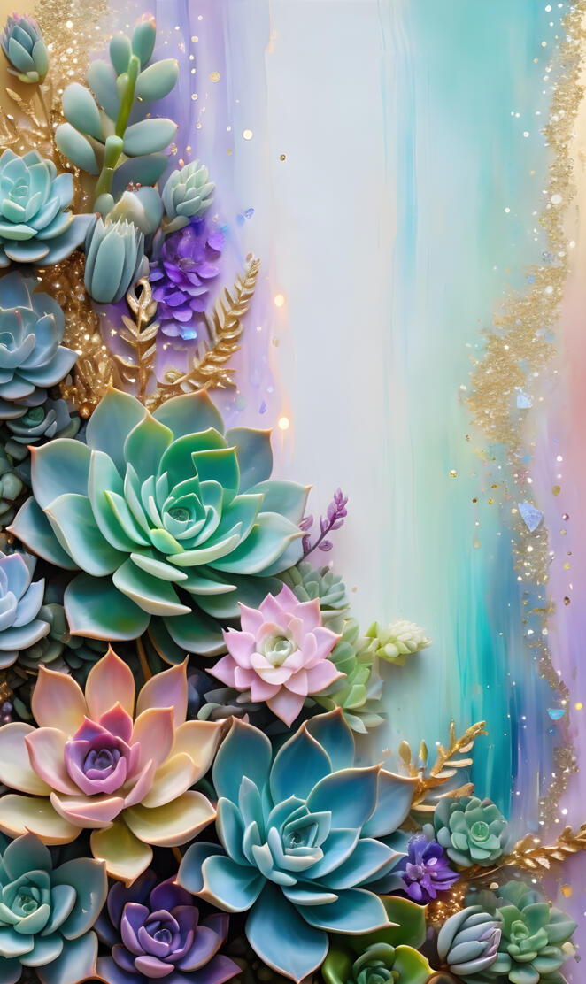 succulent background art