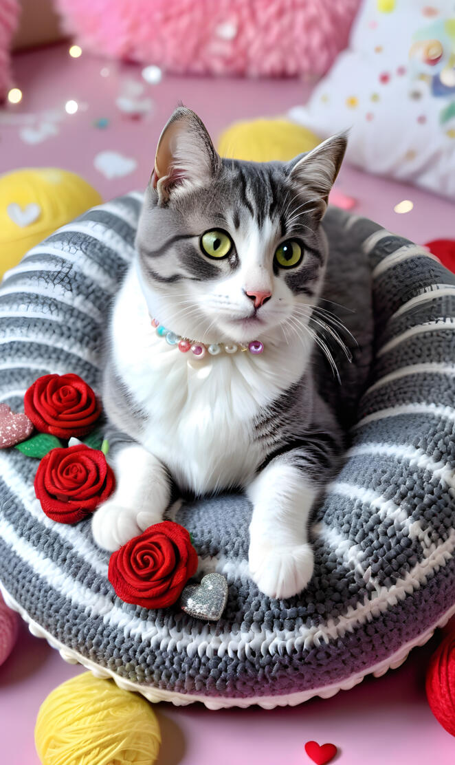 a cat wearing a sweater