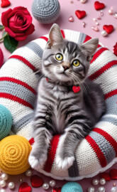 a cat wearing a sweater