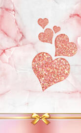 Glitter Heart Marble