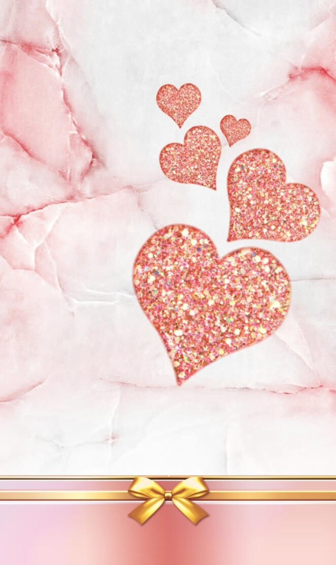 Glitter Heart Marble