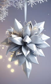 a white and silver star