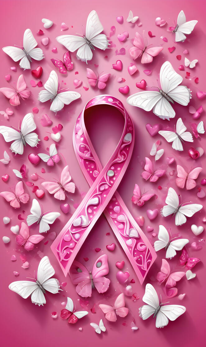 Breast cancer awareness ribbon 🎗 🎀