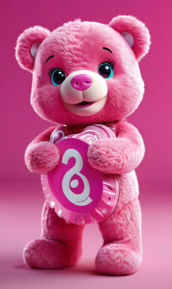 cancer awareness bear