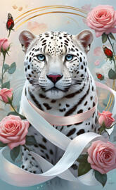 a white and black spotted tiger