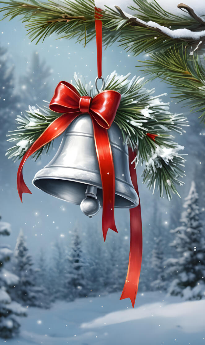 a Christmas bell