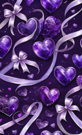 Valentine Purple hearts