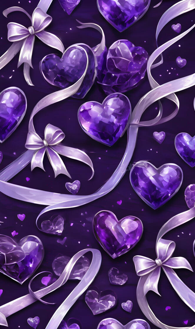 Valentine Purple hearts