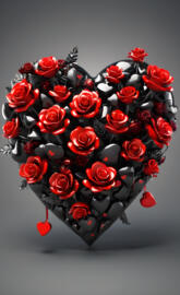 a bracelet made of red roses