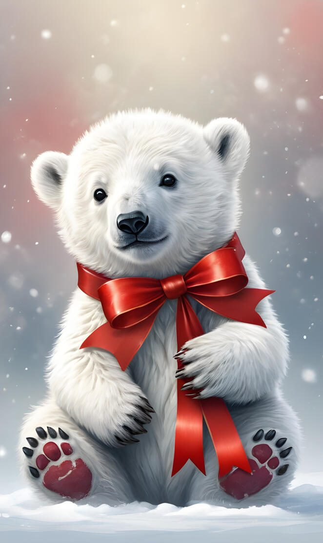 A Baby Polar Bears 1st Christmas