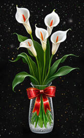 calle Lillies and cmas bow