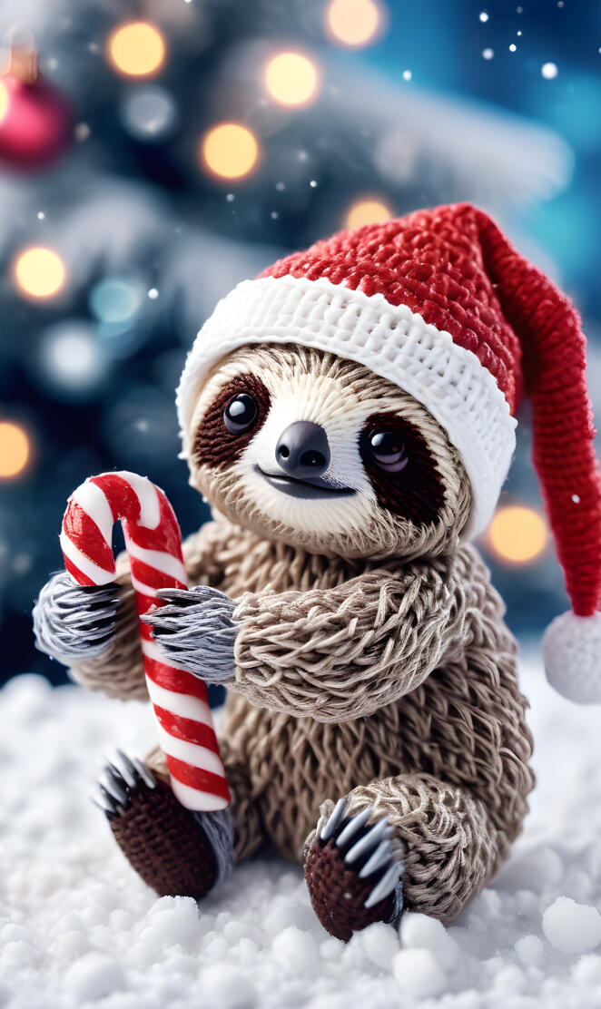 a stuffed animal wearing a santa hat