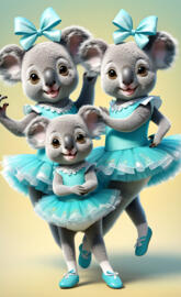 Cute Ballerina Koalas