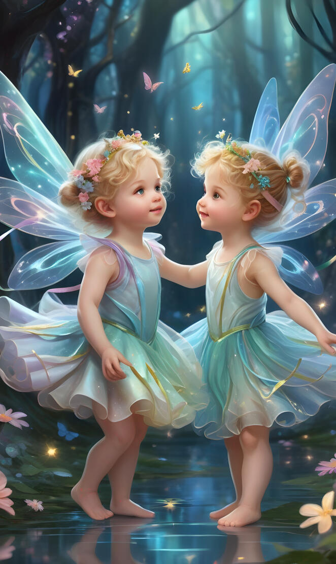 Sweet Dancing Toddler Fairies 1