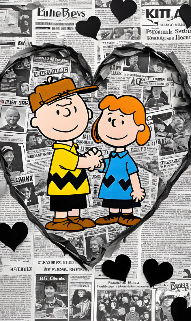 the peanuts crew peppermint Patty and Charlie Brown, newspaper